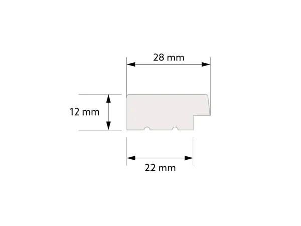 Zakończenie lewe lameli L0204L Medio Dąb Ciemny 270 cm