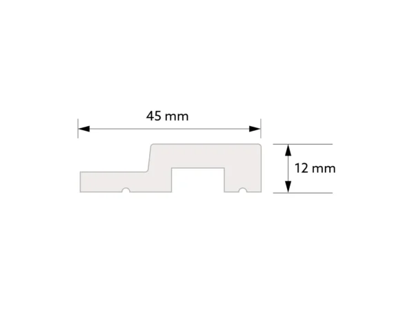 Zakończenie prawe lameli L0204R Medio Dąb Ciemny 270 cm