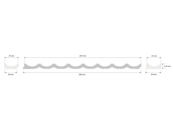 Panel ścienny WP002 Lumio 270 cm