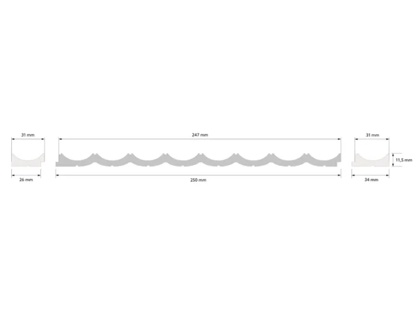 Panel ścienny WP002TP Lumio 200 cm Premium